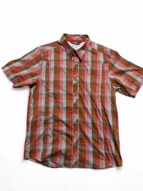 Arc'teryx Men's Peakline Plaid Short Sleeve Tech Performance Button Down Shirt